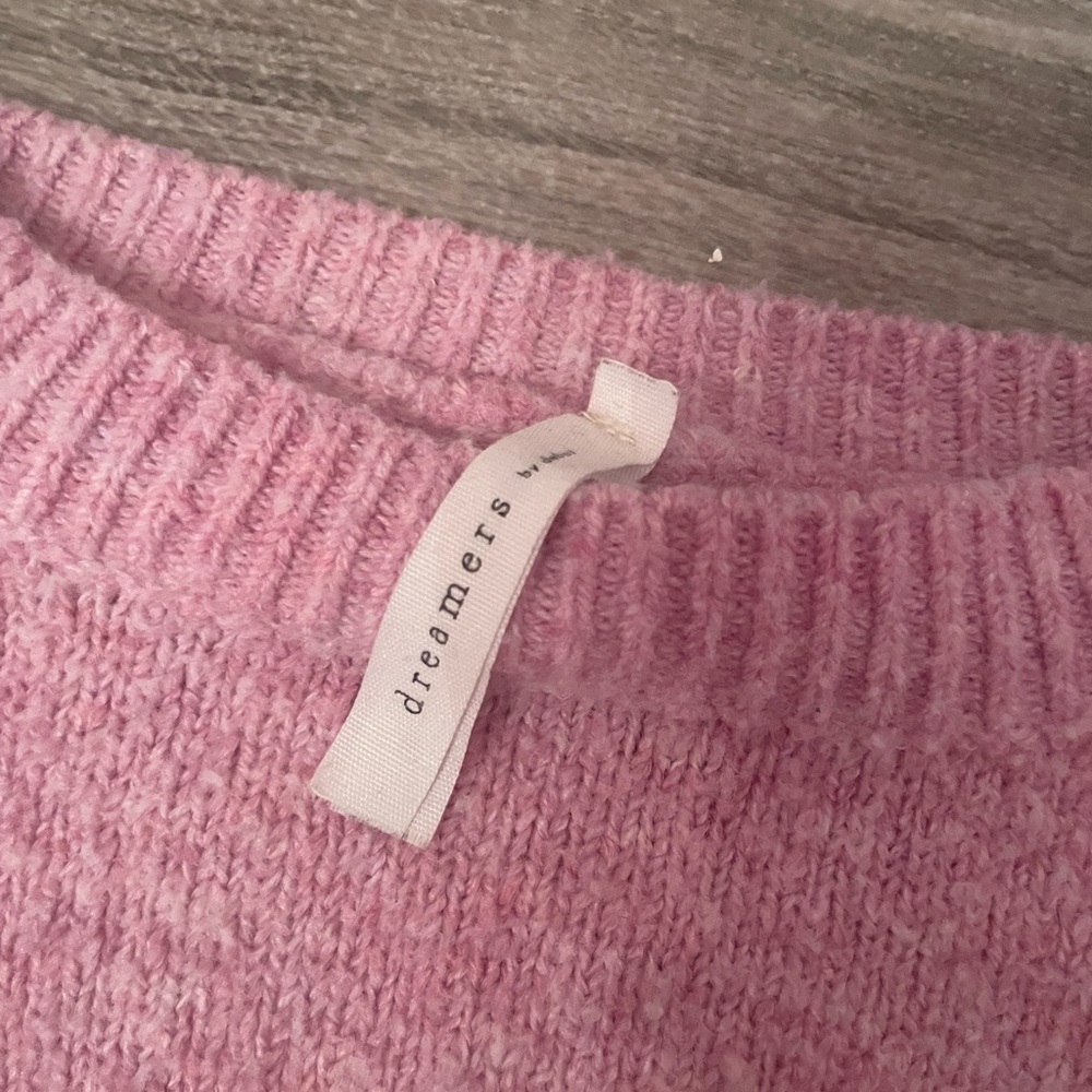 Dreamers Cherry Pattern Pink Sweater - Picture 4 of 4